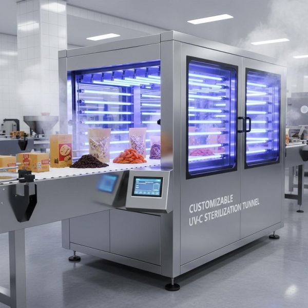 Customizable UV-C Surface Sterilization Tunnel for Food Packaging & Bulk Dried Fruit Processing Lines