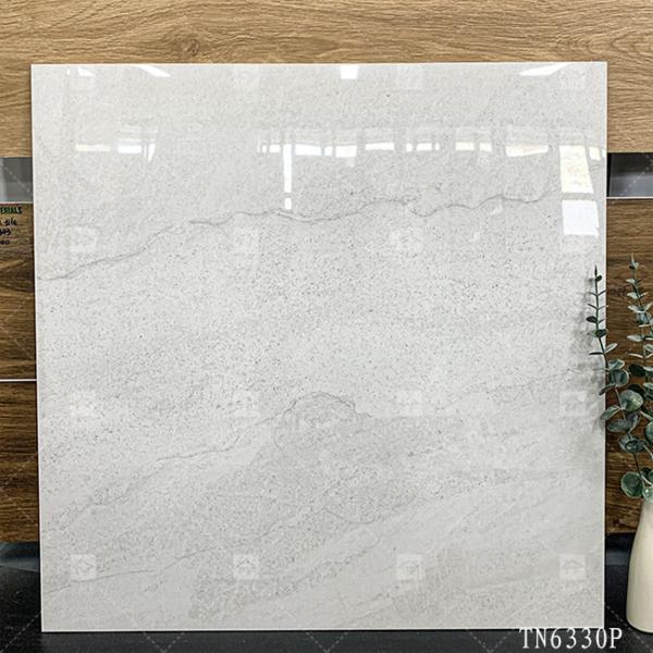 Full Body Gray Color Marble Look Porcelain Glossy Tile For Interior Floor And Wall