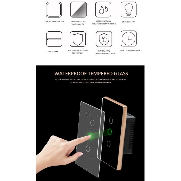 Smart Home Lights Wall Switch Controller Smart Home System Iot Wifi Zigbee Touch 2 Gang Switch