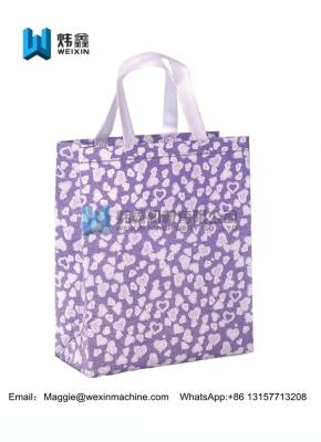 New color glitter printed for shopping handbag with your logo