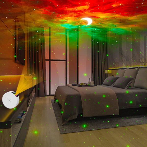 Rotating LED Moon Star Projector 360 Degree Adjustable For Gaming Room