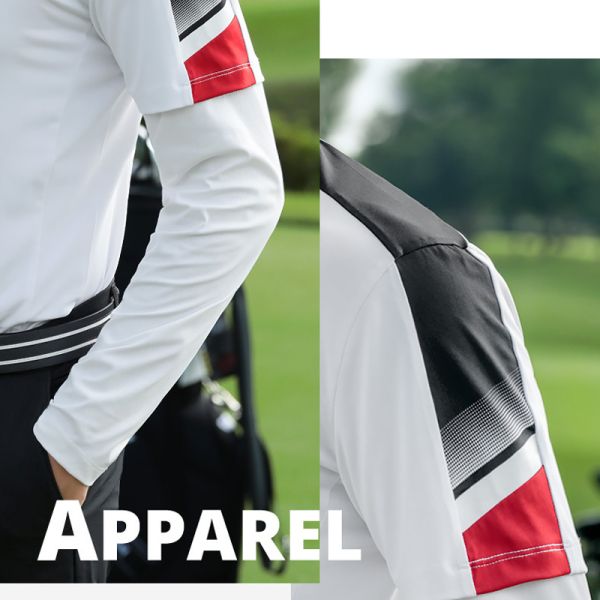 Custom Men Long Sleeve Golf T-Shirt Quick Dry Stretch Performance Athletic Tee Custom Logo OEM