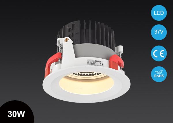 Inodoor COB LED Recessed Downlight , High Power 30W LED Ceiling Light 3 Step Adjusatbe Height