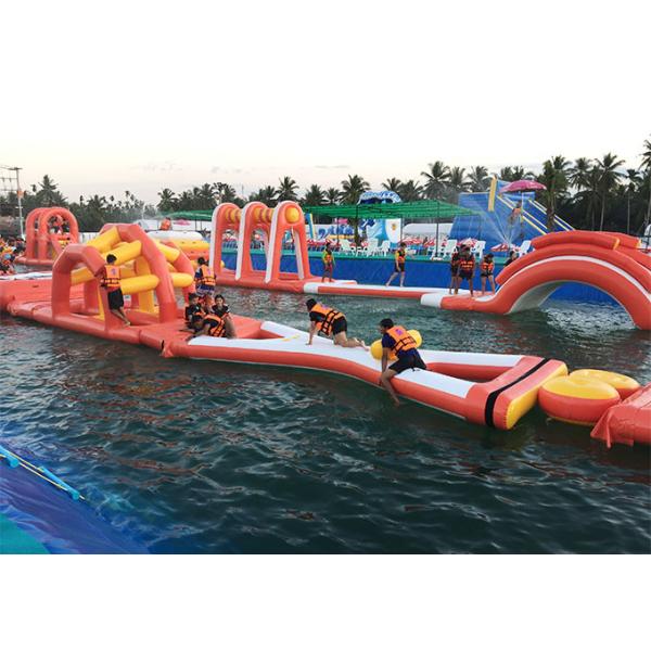 Floating Inflatable Obstacle Course , Inflatable Water Obstacle Course Rental