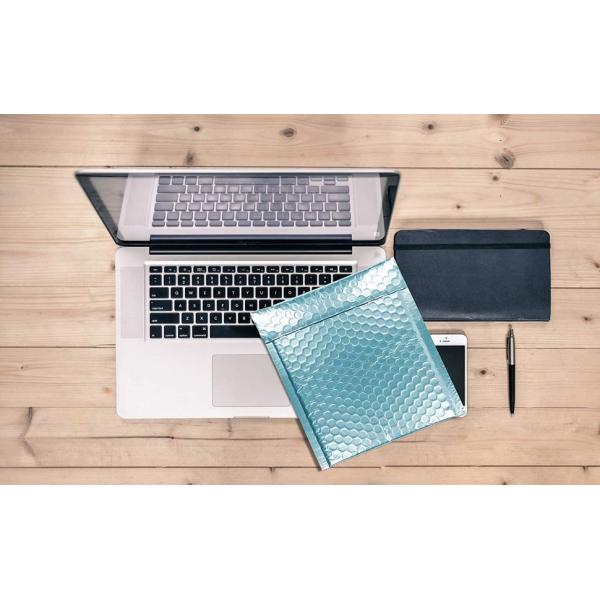 Holographic Metallic Bubble Mailer Gift Packaging Glamour Colorful Silver Shades Foil Cushion Padded Shipping Envelopes