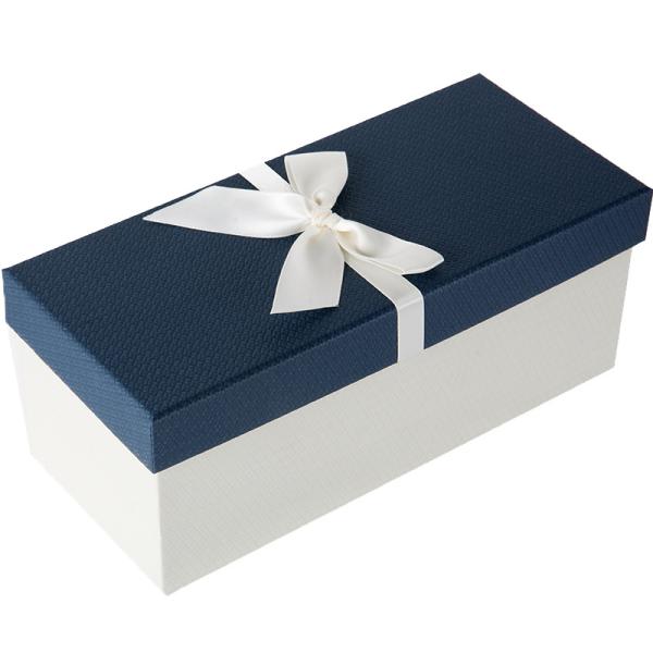 Заказ на заказ Пустой картонный свадебный подарочный ящик с галстуком и лентой
