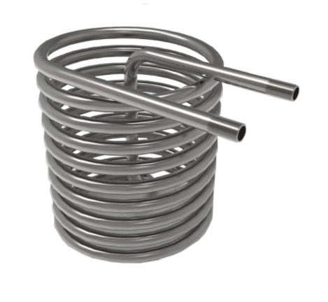 Titanium Coil Counter Flow Coaxial Heat Exchanger 3.5Mpa 3mm Thickness