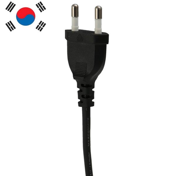 Customization 2.5A 250V  Korea Standard laptop electric ac Power Cable 2pin hair dryer Plug cords
