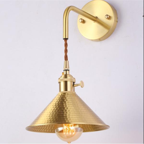 American minimalist bedside bedside restaurant bar brass sconce （WH-OR-131)