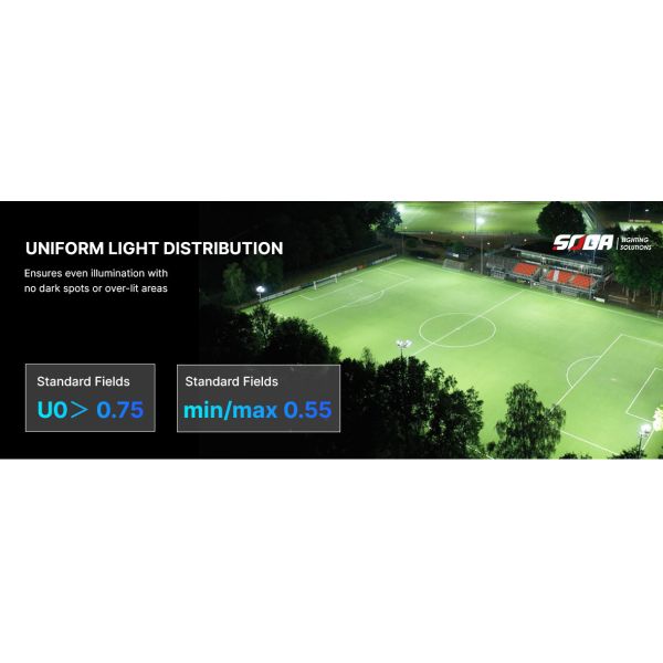 Standard 20KV Surge Protection LED Indoor Sports Lighting with DALI Dimming Solutions and Multiple Beam Angles 9 13 18 30 55 Degrees