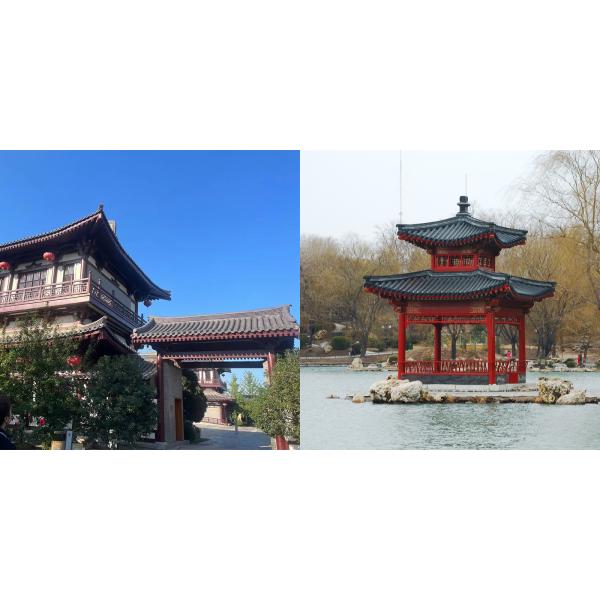 Natural Resistant Decorative Chinese Clay Roof Tiles Corner Roof Ridge Tiles Roof