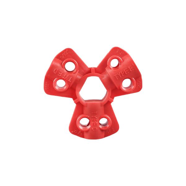 Red PA Plastic Gas Cylinder Valve Pneumatic  Quick-disconnect Lockout Tagout Devices
