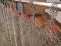 Cor de prata Tab Top Ring Mesh Curtain da altura 2,30 M Width 1,50 M Ring Size 7mm