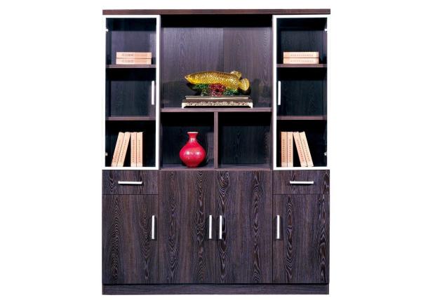 Wooden Lockable Office File Cabinets Light Cherry Color With Swing Door