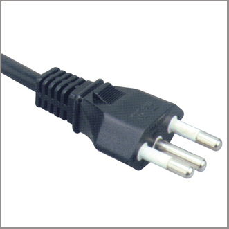 Uc/Inmetro AC Power cable with 3-pin plug, Brasil home appliance power supply