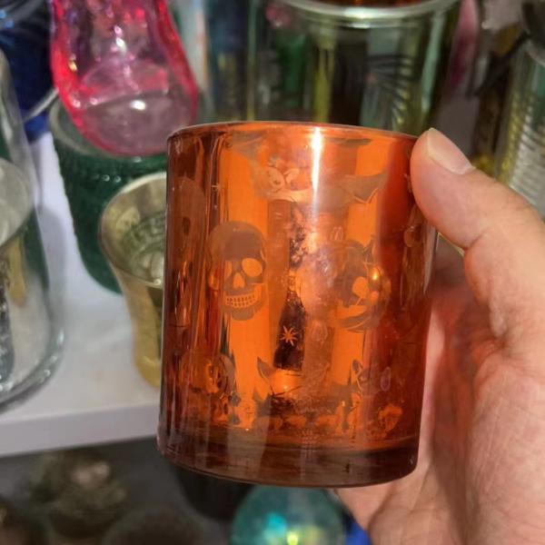 Здоровое стекло без свинца Чистое креативное уникальное 8oz 14oz Консервы для свечей с крышками Производство