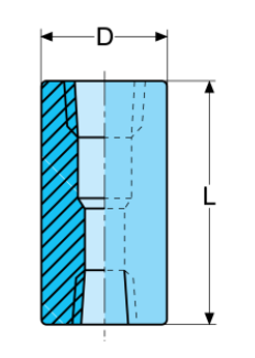 Austenitic / Duplex Forged Steel Pipe Fittings Reducing Couplings With NPT Threads