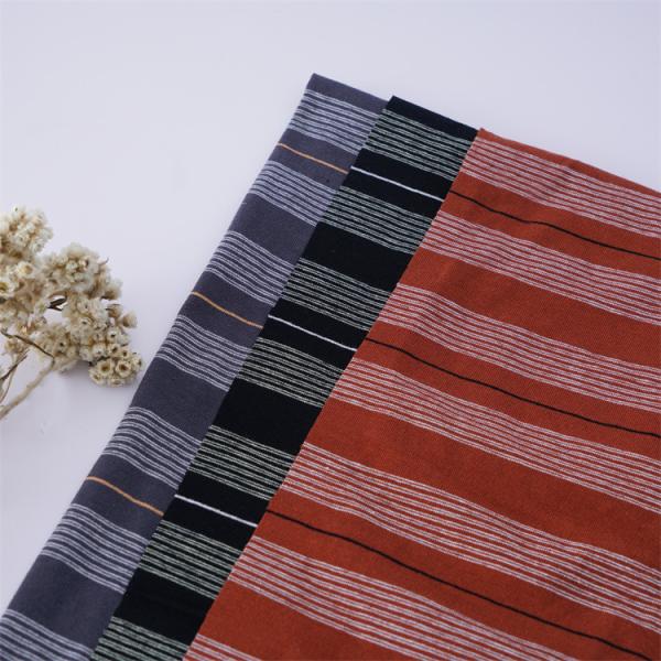 Soft Delicate Natural Comfortable Striped Knit Fabric For Jersey