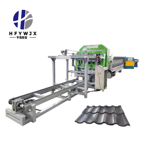 Precision Low Failure 1110 Glazed Roofing Tile Machine With 16-21 Roll Forming Stations