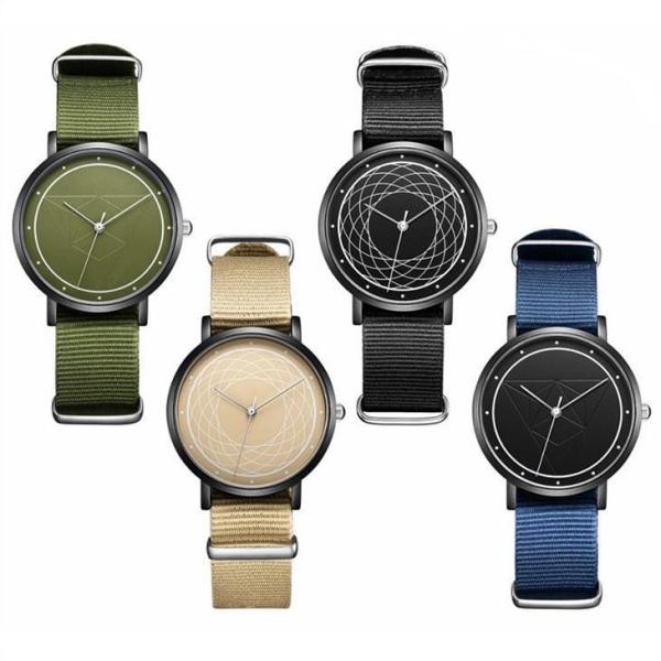 Digital Nylon Wrist Watch Mineral Strengthened Glass Mirror Alloy Case