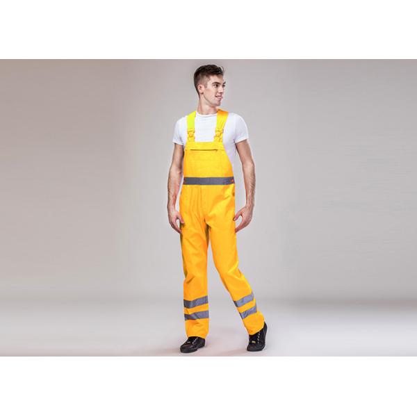 Double Stitching Safety Work Clothes High Visable Orange Jacket Bib Pants Suit