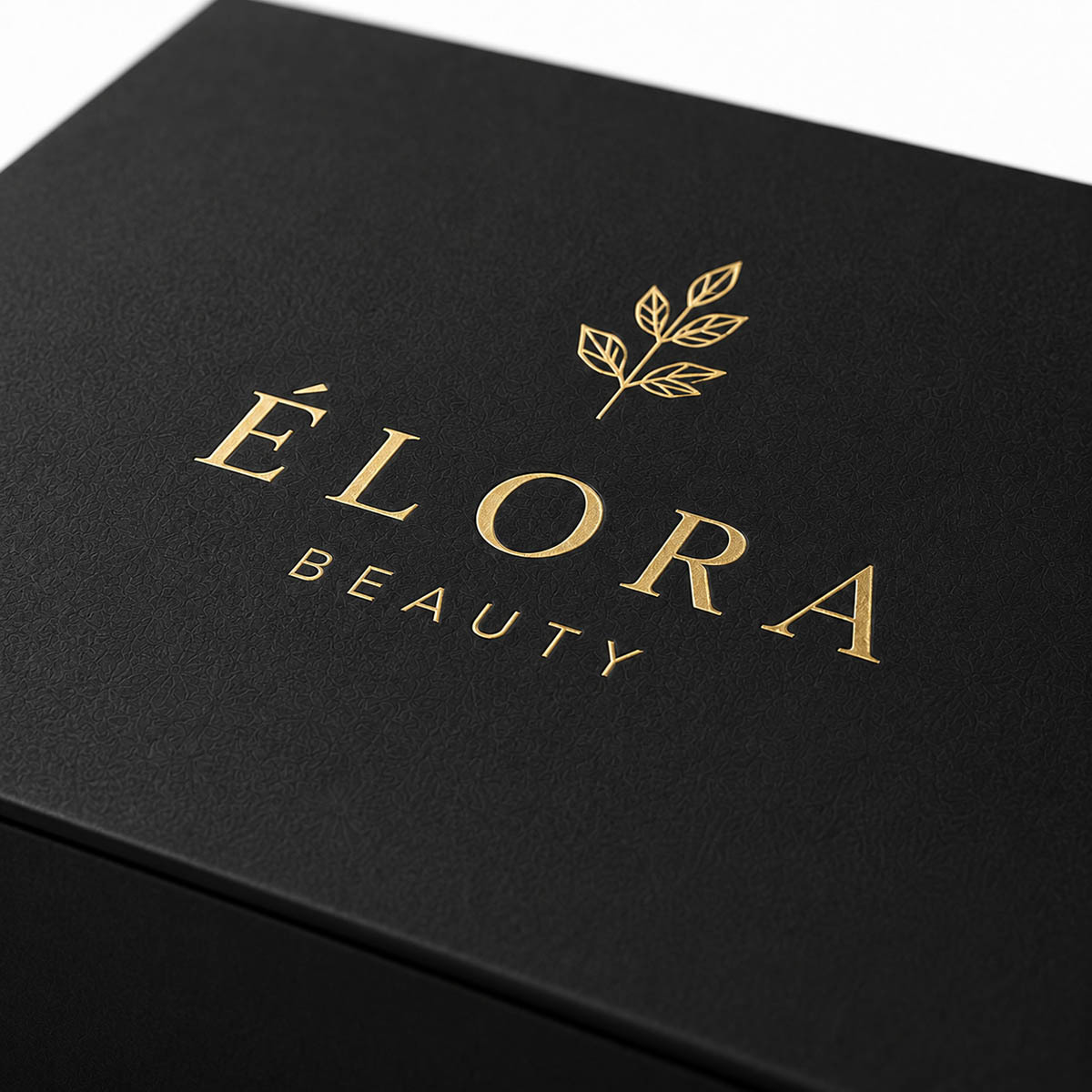 Cosmetic Packaging Custom Black Drawer Box with Gold Foil Logo