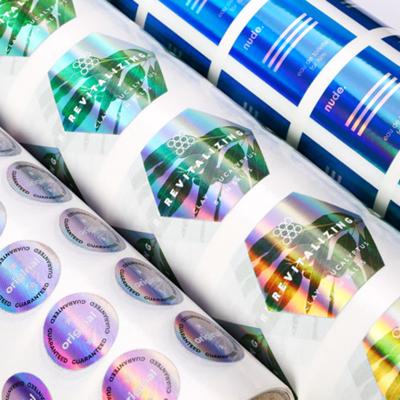 Anti etiquetas falsas seguras do holograma com Microtext e imagens escondidas