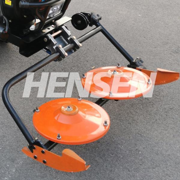 Full Time Four Wheel Mini Tractor With Grass Shredder Yellow