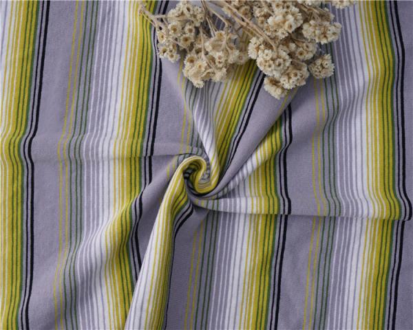 Tecido de material estriado resistente ao desgaste 190Gsm T - Camisa Fio de algodão Tecido tingido