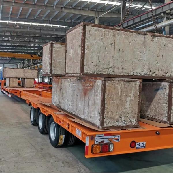 2 Axle 50tons Low Bed Semi Trailer/Drop Deck Trailer Tread of 2240mm Heavy Duty Grade