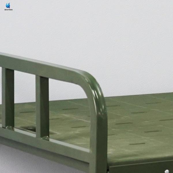 Lightweight Folding Camp Bed Steel Frame Military Cots With Polyethylene Bed Board