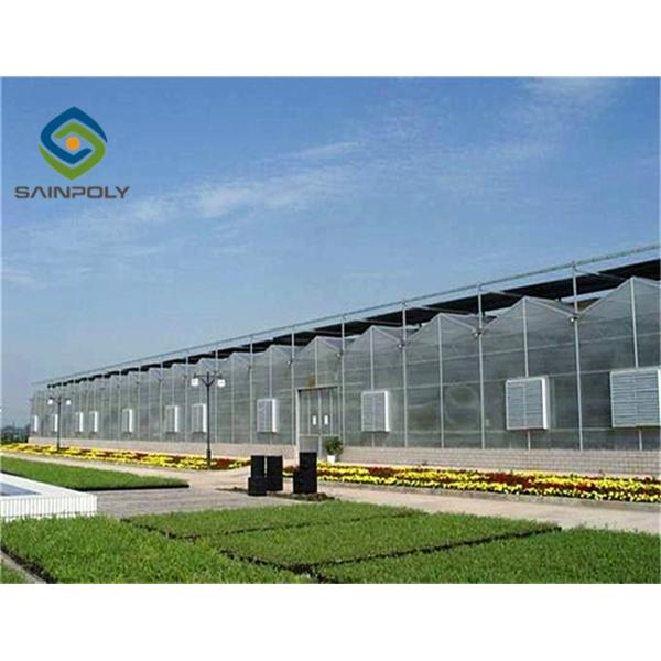 Impact Resistant 12m Polycarbonate Greenhouse For Farm