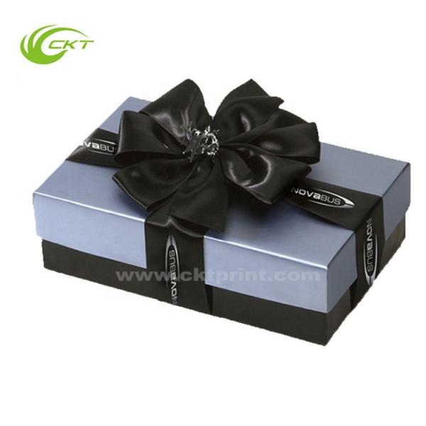Custom Cosmetic Gift Box with Ribbon Recycled Paperboard Packaging