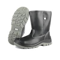 OEM Black High Top Microfiber Leather Work Shoes Steel Plate Safety Boots Security Work Boots PU Sole Steel Toe Safety Shoes