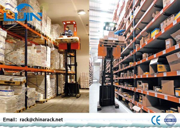 Powder Coated Heavy Duty Metal Rack , Various Color Warehouse Shelves Racks