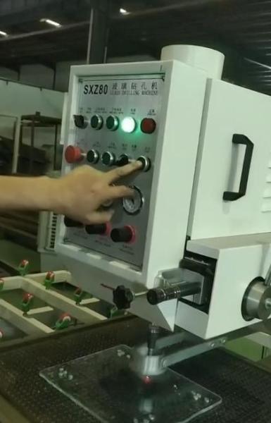 PLC Control System Flat Glass Drilling Machine for Easy Operation and 1.95/2.45kw Power