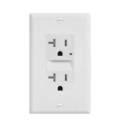 ETL Certified Wall Mounted Electrical Sockets 20A 125V Outlets With Night Light