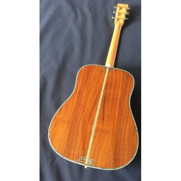 Real Abalone Inlay 41 Inch Koa Wood Round Body Classic Acoustic Guitar Free Shipping