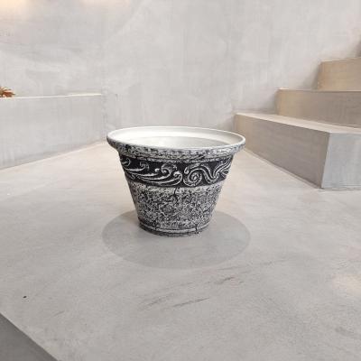 Stylish Patterned Plastic Plant Pots For Home Decor And Gardening