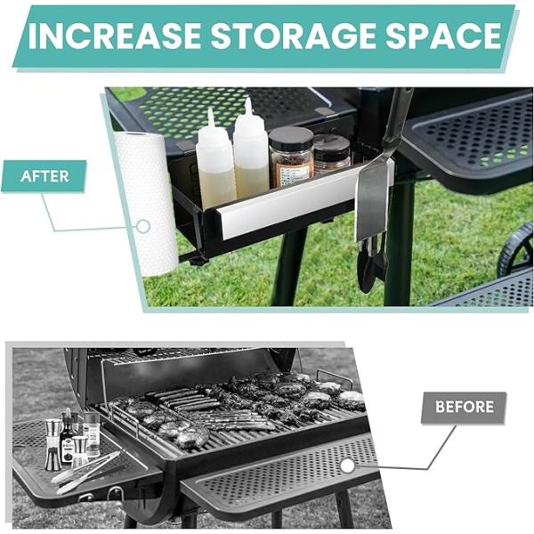 Simplifique su configuración de parrillado con accesorios de parrilla magnética y porta toallas de papel