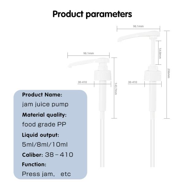 насос распределителя еды 5мл 8мл 10мл для ПЭ шеи 38-410/ПЭТ и стеклянной бутылки
