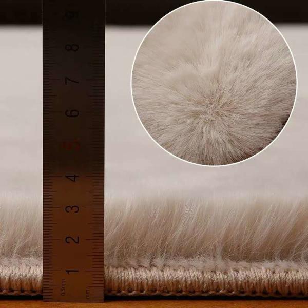 Bedroom Round Sheepskin Seat Pad Lamb Faux Fur Seat Cushion Carpets