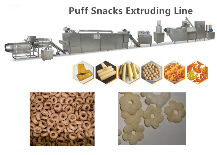 Stainless Steel Corn Puff Snack Machine Puffed Rice Making Machine 200-250kg/H
