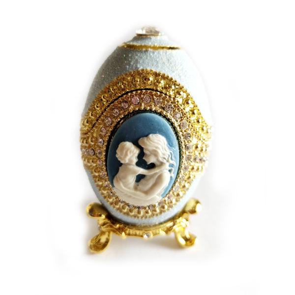European Easter Egg Jewelry Box Jewel Storage Organizer Event Home Decor Easter Egg Jewelry Box Enamel Trinket box
