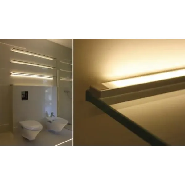 6063 T3-T8 Aluminum Alloy Surface Mounted LED Profile 16*9mm Small Size with Anodized Finish for Cabinet Lighting