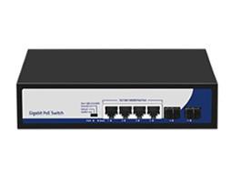 6-Port Gigabit PoE Switch with 4*Gigabit PoE ports + 2*Gigabit uplink SFP ports