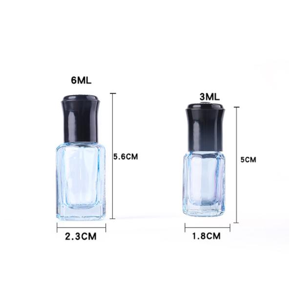 3ml Steel Roller Cosmetic Glass Bottles 6ml Glass Roll On Bottle Hot Stamping