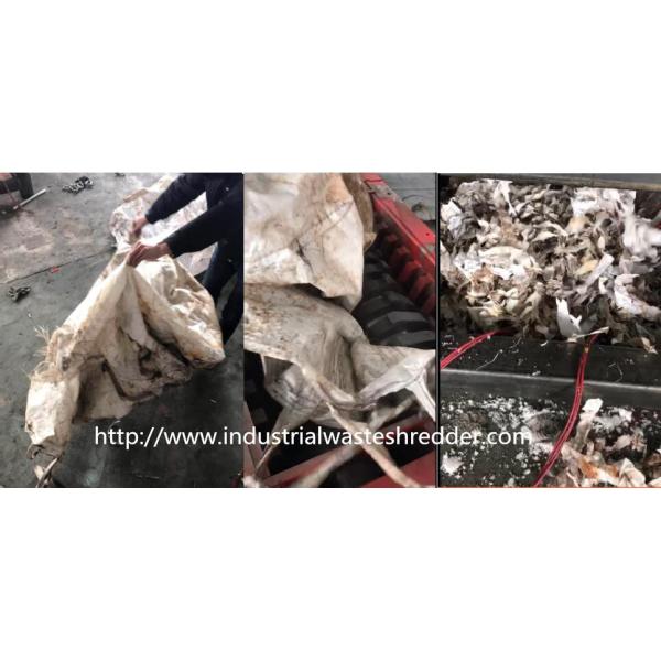 Eje enorme del doble de la trituradora de la película plástica del pedazo del bolso para el tipo suave materiales