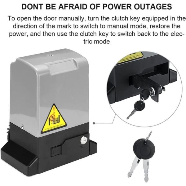 Automatic AC 110v 220v Sliding Gate Opener For Heavy Driveway Gates Up To 2200kg