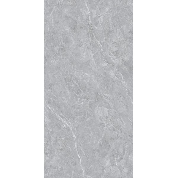 Hot Sale 600x1200 Glossy Glazed Polished Marble Solid Grey Tile Interior Living Room Floor Glazed Porcelain Floor  Tile